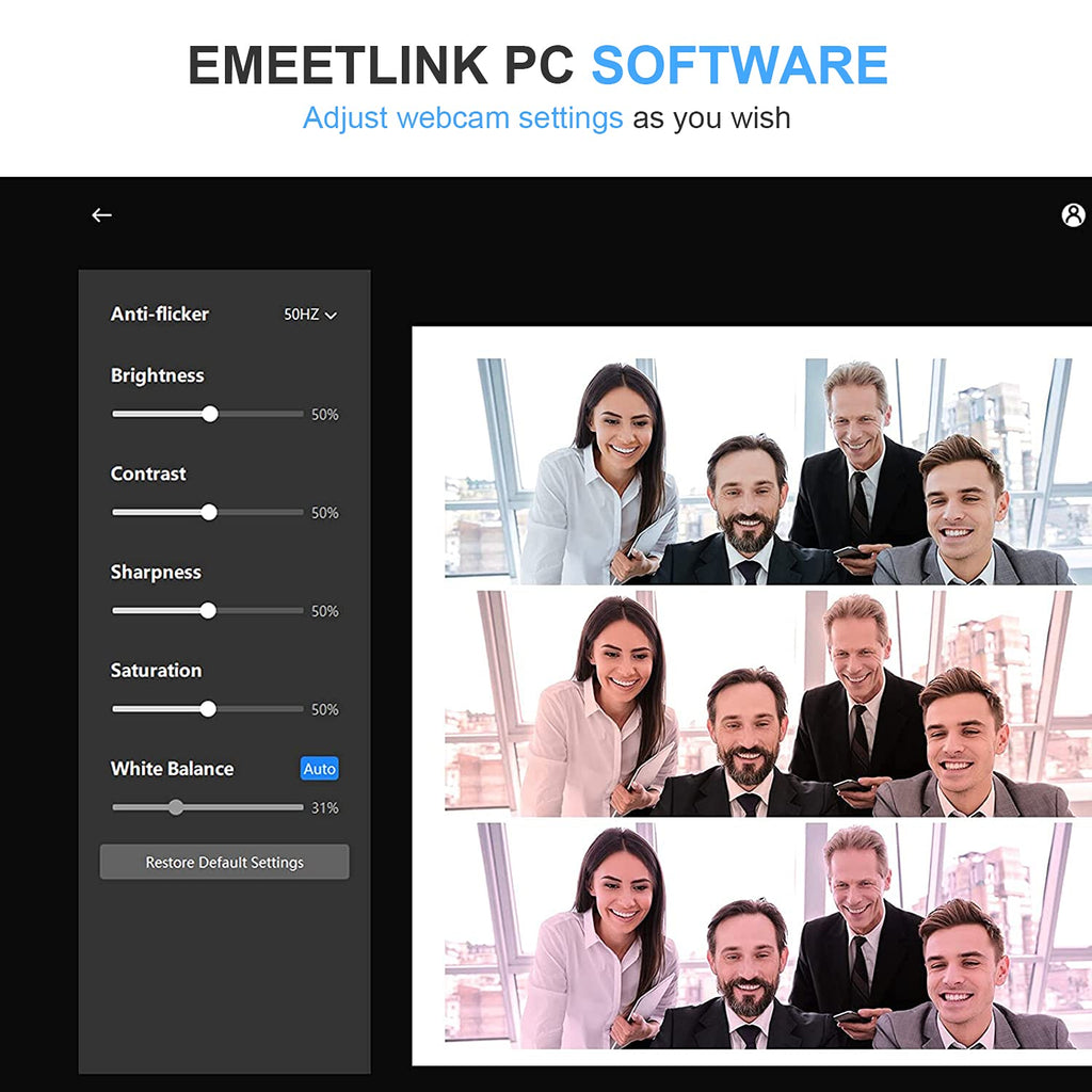 EMEET 1080P Webcam with Microphone, C960 Web Camera, 2 Mics, 90° FOV, USB Type-A & A-to-C Adapter, Plug&Play Computer Camera for Online Calling/Conferencing, Zoom/Teams/Facetime/YouTube, 2025 Version